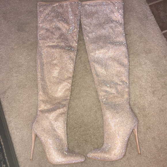 crystal rhinestone boots